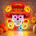 Red Day of the Dead Skull Neon Sign LED Wall Decor USB Dimmable