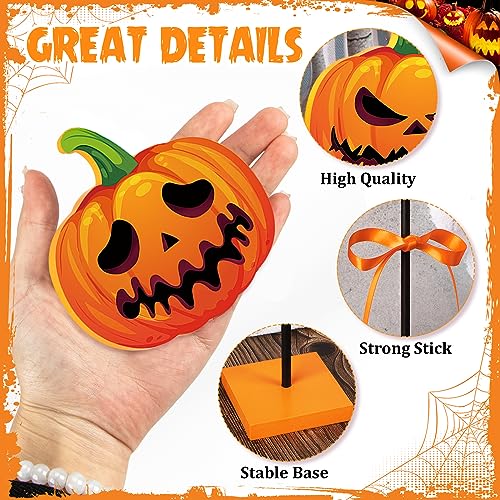 Halloween Wooden Pumpkin Signs - 3 PCS Autumn Fall Table Decor - Pumpkin Variation