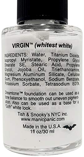 White Foundation for Gothic & Cosplay Makeup - Full Coverage, Vegan & Oil-Free