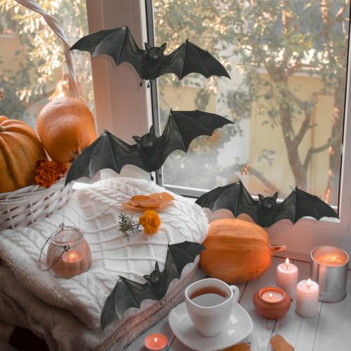 3D Bat Wall Decals with Foldable Wings - Halloween & Gothic Home Decor