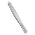 Premium Hand-Made Tweezers with Safe Rounded Tip & Comfort Spring for Pain-Free Plucking, Thick Stainless Steel for Precise Grip on Eyebrows & Facial Hair, Designed for Women and Men