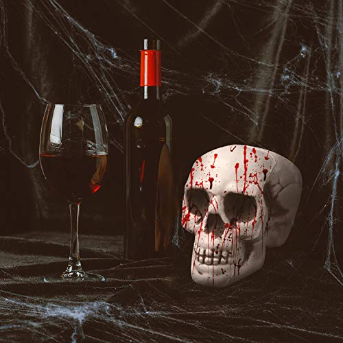 Halloween Skull Decoration Set - Realistic Plastic Skulls 3.1 x 3.5 x 4.7 Inches, 8 Pieces