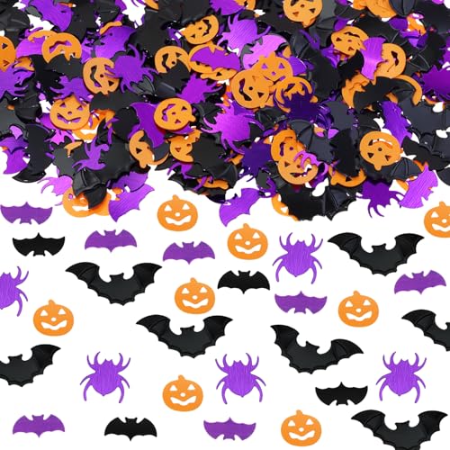 Halloween Confetti Decorations - Spiders, Bats & Pumpkins Table Scatter Set