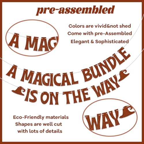 Brown Glitter Banner - Magical