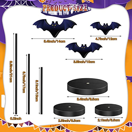 Halloween Bat Table Decorations Set - Wooden Bat Centerpieces with Stand - Rustic Home & Party Decor - Variation: Bat