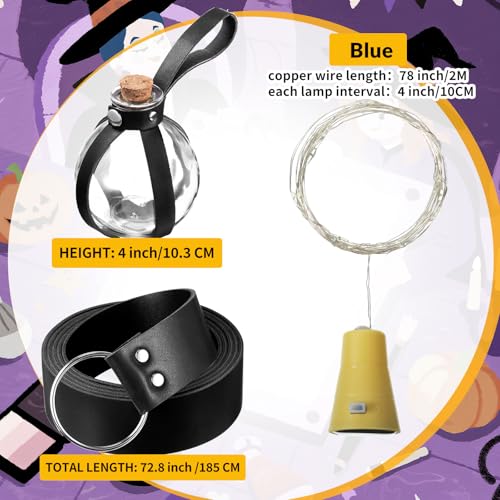 Halloween Witch Potion Bottle Solar Light - Black with Purple Light, 200ml Glass Decor
