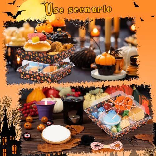 Halloween Pumpkin Candy Corn Charcuterie Boxes with Clear Lids - 50 Pack, Variation: Pumpkin Candy Corn