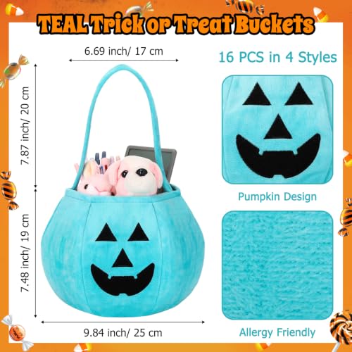 Halloween Teal Pumpkin Buckets for Trick or Treat - Sunnymove 16