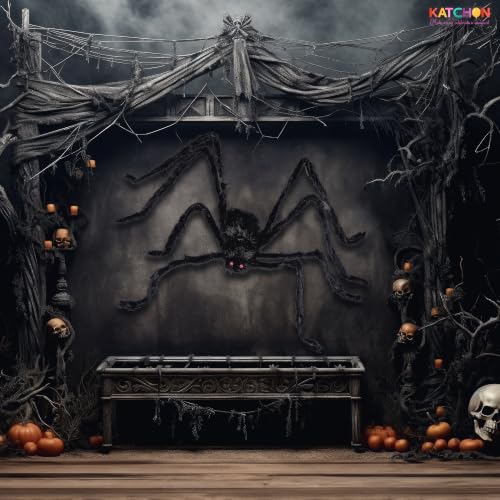 Black 6.5 Ft Foldable Halloween Giant Spider Outdoor Decoration