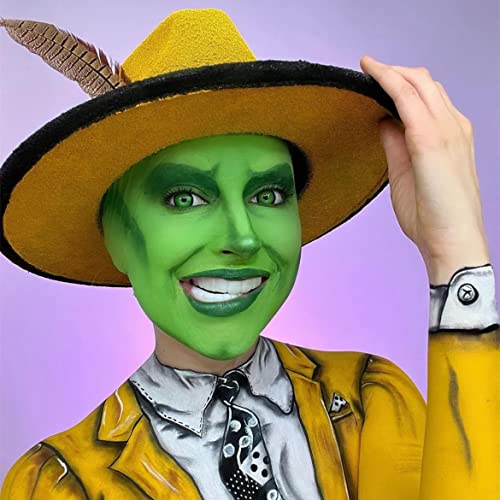 Water-Activated Face & Body Paint - Green, 20g for Cosplay Halloween Festivals