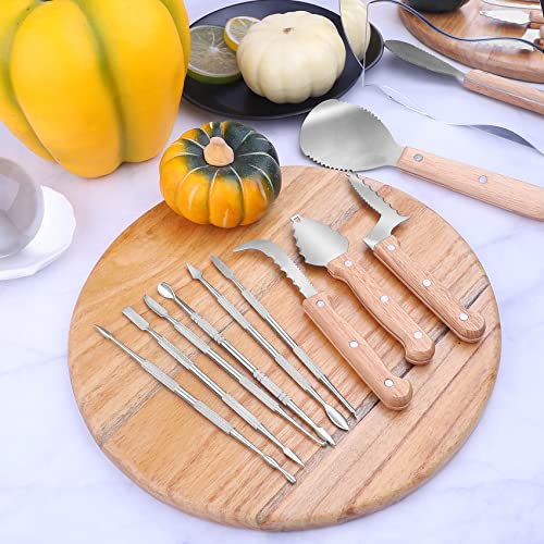 Pumpkin Carving Kit 10 pcs Stainless Steel Halloween Jack-O-Lantern Tools