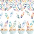 Color 12 Edible Surfboard Cupcake Toppers - Summer Beach Party Decorations
