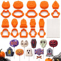 Halloween Cake Pop Mold Set with 100 Sticks - Spooky Shapes for DIY Desserts