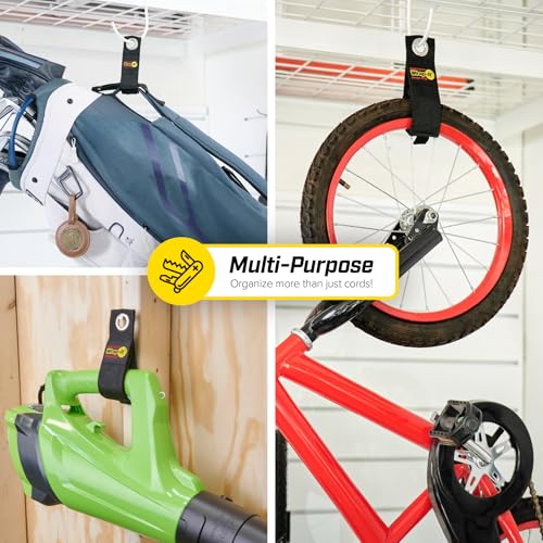 Heavy-Duty Wrap-It Storage Straps - Assorted 6-Pack, Black Tie Cords