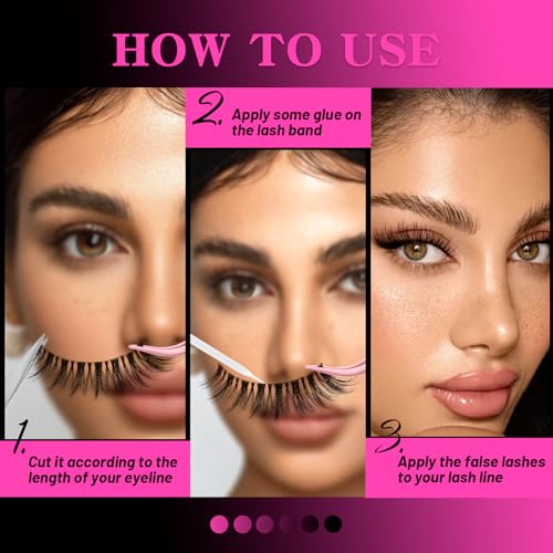 Veleasha Cat Eye False Eyelashes Wispy Lash Strips G2-5P