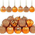 12 Pcs Fall Pumpkin Tree Ornaments - Mini Hanging Decorations for Autumn Halloween Thanksgiving