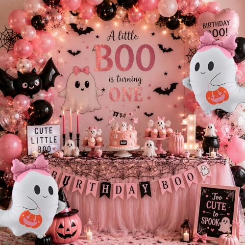 Halloween Ghost Balloons Set - 6 Foil Party Decorations for Halloween & Themed Events