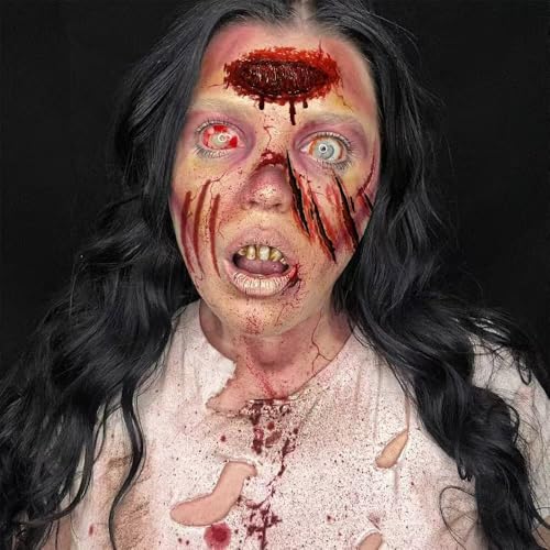 Waterproof Zombie Scar Tattoos Set - 30 Sheets for Halloween & Cosplay