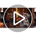 Halloween Highland Cow Decor Set - Resin Vampire & Mummy Figurines - Multicolor 10