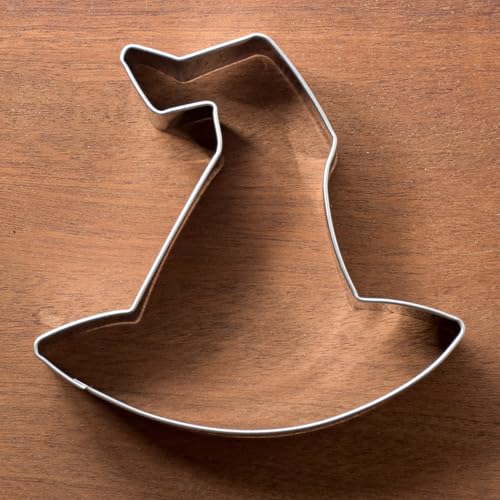 Halloween Witch Hat Cookie Cutter 3.78 Inch Food Safe Stainless Steel