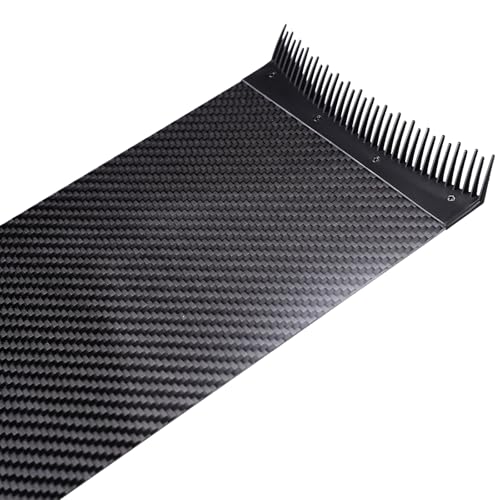Carbon Fiber Hair Coloring Board with Comb Teeth - Slim Glossy Black Salon Highlighting Tool - S_130345