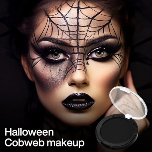 Black Face & Body Paint Cream to Powder Makeup for Halloween & Cosplay - Black Variation
