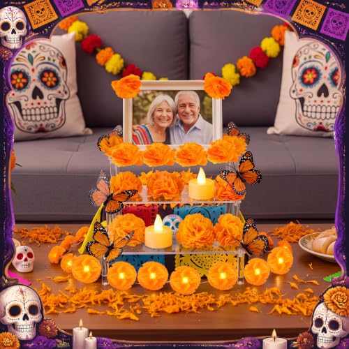 Simple Dia De Los Muertos Decorations Day of the Dead Altar Kit - 34 Pcs