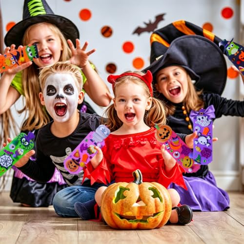 Kids Halloween Craft Kit with Foam Bookmarks and Decorations - 36 Sets