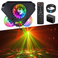 4-in-1 Disco Party Lights with RGB and Laser Patterns for Home & Club DJ Events