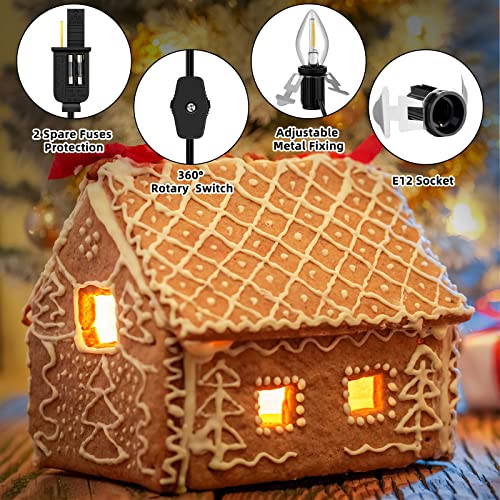 Enhon 6ft LED Light Bulb Accessory Cord with On/Off Switch - 6 Pack (Variation 6)