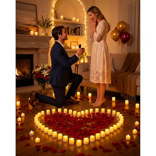 Rechargeable Flameless Votive Candles with Remote & Timer Set of 6 - Home Decor