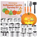 Halloween Pumpkin Carving Kit 27pcs for Adults Kids Safe & Easy