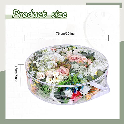 Clear Plastic Wreath Storage Bag - 30 Inch, Waterproof, Set of 4 - Transparent