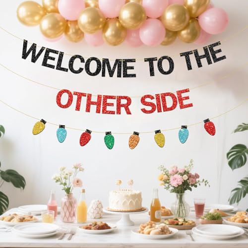 Halloween Mysterious Welcome to the Other Side Banner Gothic Party Decor