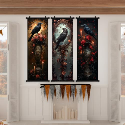 Halloween Wall Art Set - Haunted Mansion Decor 15.8x47.2in - Variation of THIS listing