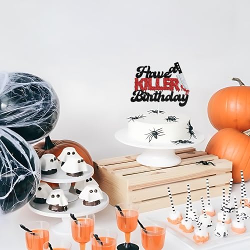 Halloween Zombie Vampire Bloody Cake Topper for Birthday & Horror Parties