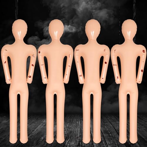 Halloween Inflatable Props Set - 4 Life-Size Outdoor Decorations with Tattoos