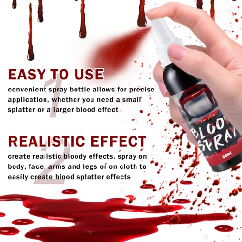 Dark Fake Blood Spray for Special Effects Halloween Makeup Washable Blood Splatter