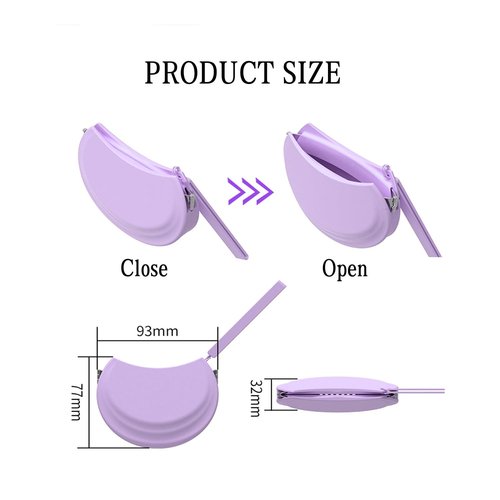 2 Pack Silicone Retainer Case with Vent Holes Lanyard Aligner Case Cute Portable Container Holder Night Guard Case for Travel Girl Women Men Kids (Purple+Blue)
