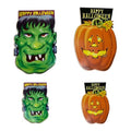 Halloween Decor Kit with Frankenstein Heads and Jack-O'-Lanterns - Spooky Hanging Decorations