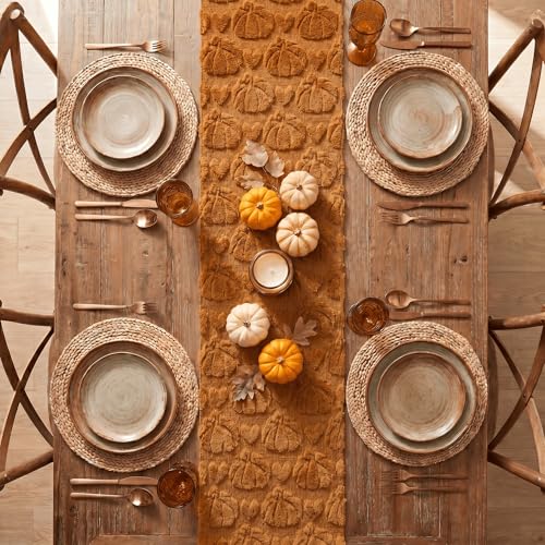 Caramel Faux Fur Table Runner 13x48 Inch - Fall Home Decor