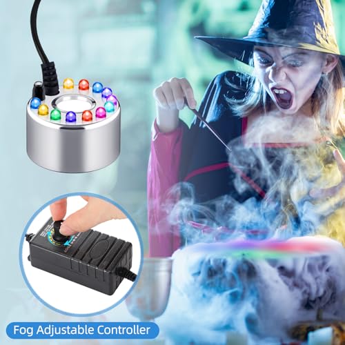 Maitys Mist Maker Fogger Set of 2 Halloween Fog Machines with Adjustable Effect