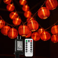 Red Lantern String Lights 33ft 100 LEDs with Remote Control - Festive Decor - Variation of THIS listing