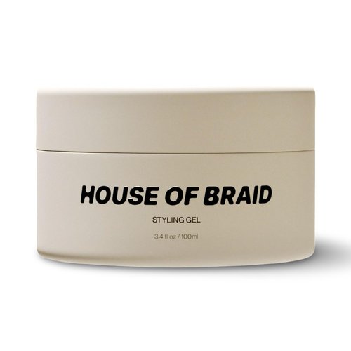 House Of Braid Hair Styling Gel - Extra Hold for Curly, Wavy, Slick Back, Edge Control, Braid Gel - Non Toxic, Frizz and Flake Free Hair Jam with All Natural Ingredients (3.4 Oz)