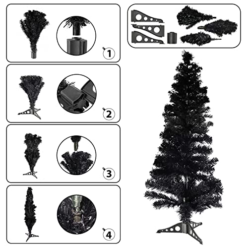 3 Foot Purple Artificial Christmas Tree with PVC Stand - Holiday Home & Office Decor