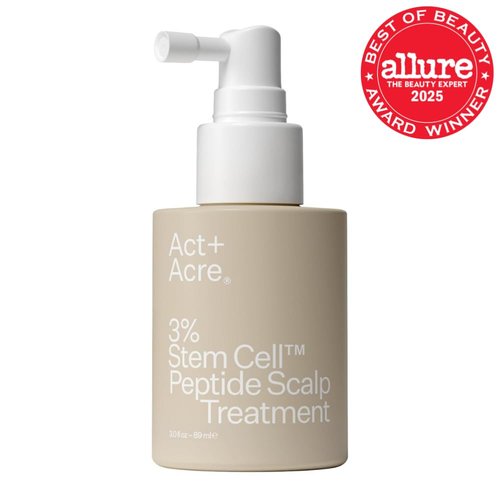 Act+ Acre Cold Processed Stem Cell Peptide Treatment - Boost Hair Density with Grape Stem Cells & Peptides | 3 Fl Oz