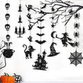 Halloween Black Glitter Banner Garland Decorations for Indoor Outdoor Parties