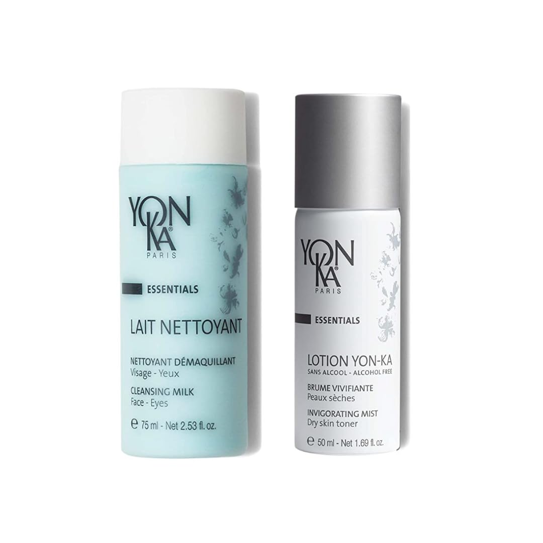 Yon-Ka Lait Nettoyant Facial Cleanser & Makeup Remover - Hydrating Travel Set 2.53 fl oz / 1.69 fl oz