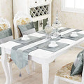 Grey Wedding Tassel Sequin Table Runner 13x98 Inches - Elegant Decor
