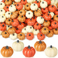 Mini Pumpkin Resin Charms Bulk for Fall Crafts & Decorations - 90 Pieces